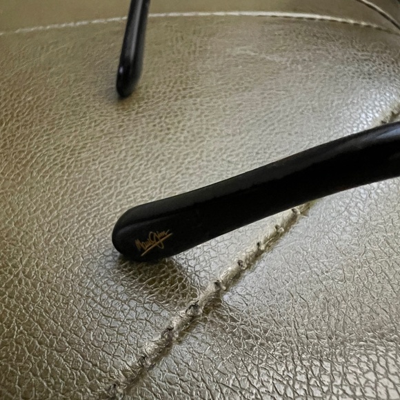 MAUI JIM BAMBOO MJ 104-16 GLOSS BLACK GOLD HCL BRONZE POLARIZED SUNGLASSES - Picture 7 of 14